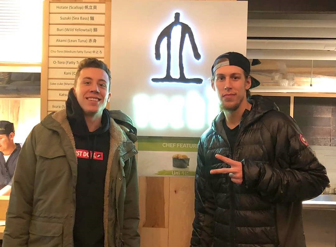 忙里偷闲！奥利尼克与邓肯-罗宾逊多伦多享用日料美食