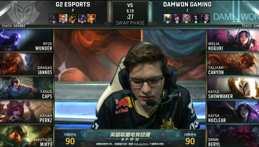 醉酒狂风掀翻韩式运营 G2晋级四强！