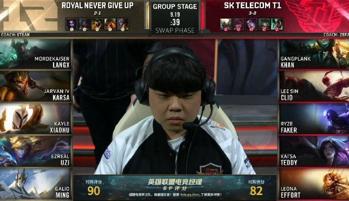 小组第二轮C组赛果:SKT出线RNG止步